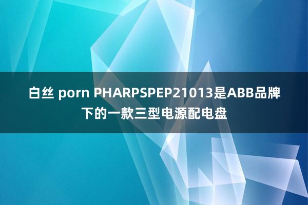白丝 porn PHARPSPEP21013是ABB品牌下的一款三型电源配电盘