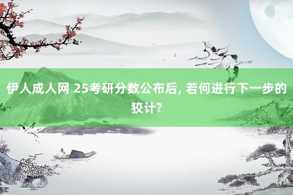 伊人成人网 25考研分数公布后， 若何进行下一步的狡计?